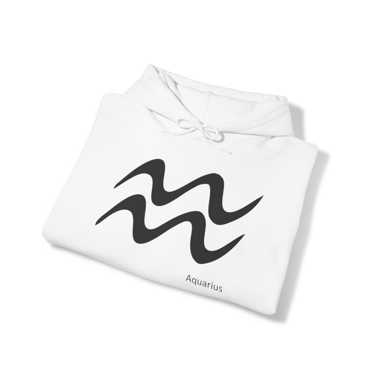 Unisex Aquarius Blk Hooded Sweatshirt - Image 3