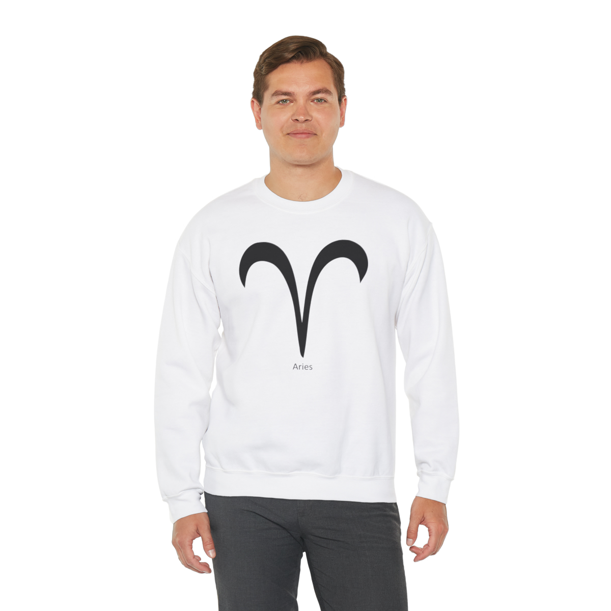 Unisex Aries Blk Logo Sweatshirt - Image 6