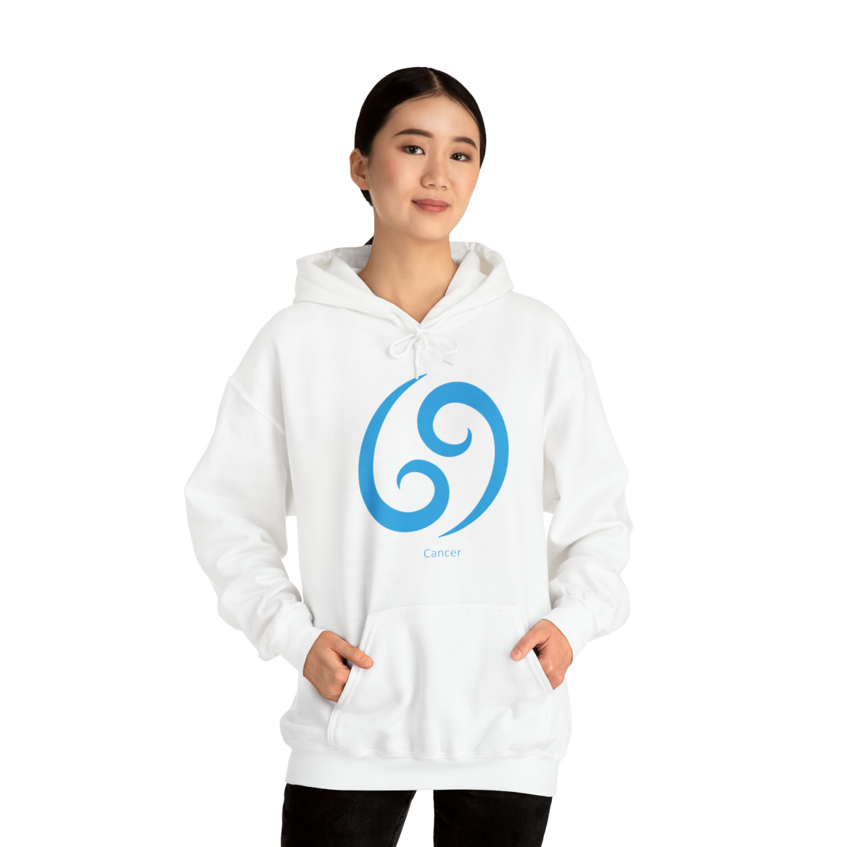 Unisex Cancer Blu Logo Hooded Sweatshirt - Image 4