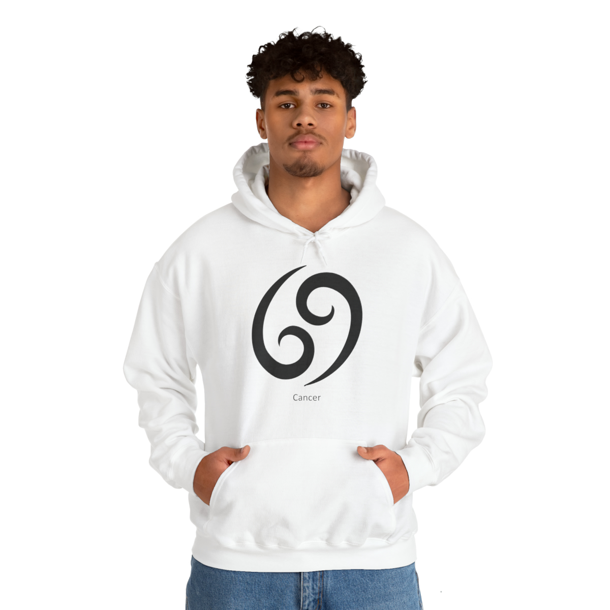 Unisex Cancer Blk Logo Hooded Sweatshirt - Image 3