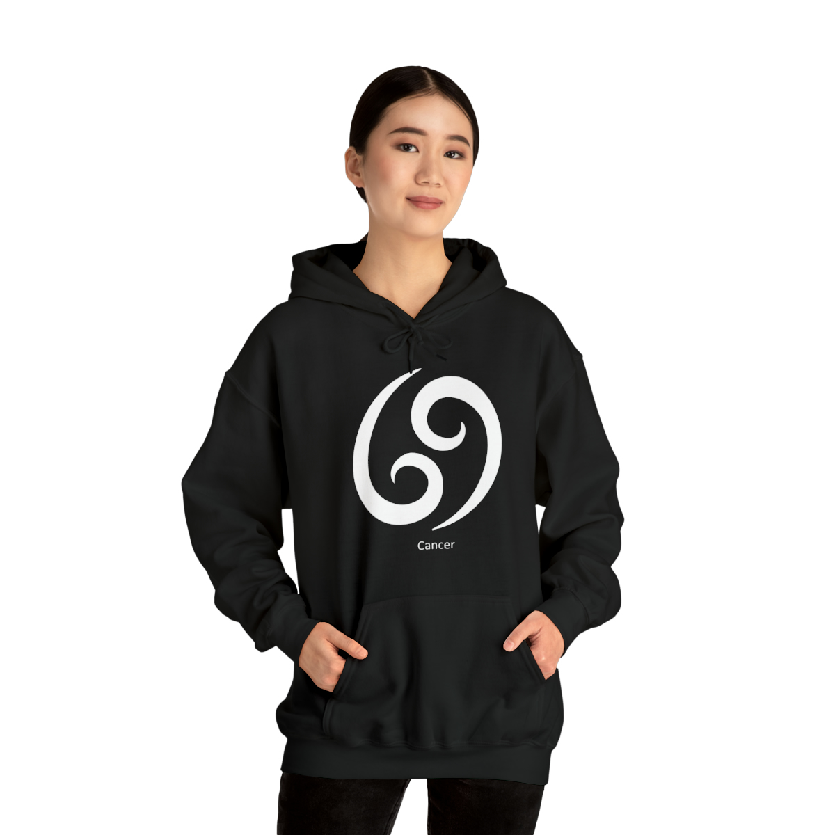 Unisex Cancer Wht Logo Hooded Sweatshirt
