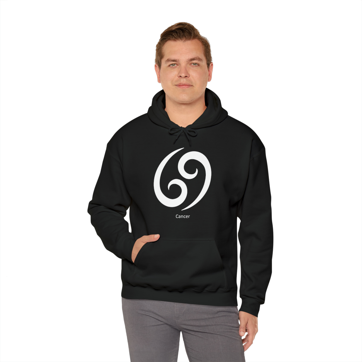 Unisex Cancer Wht Logo Hooded Sweatshirt - Image 3