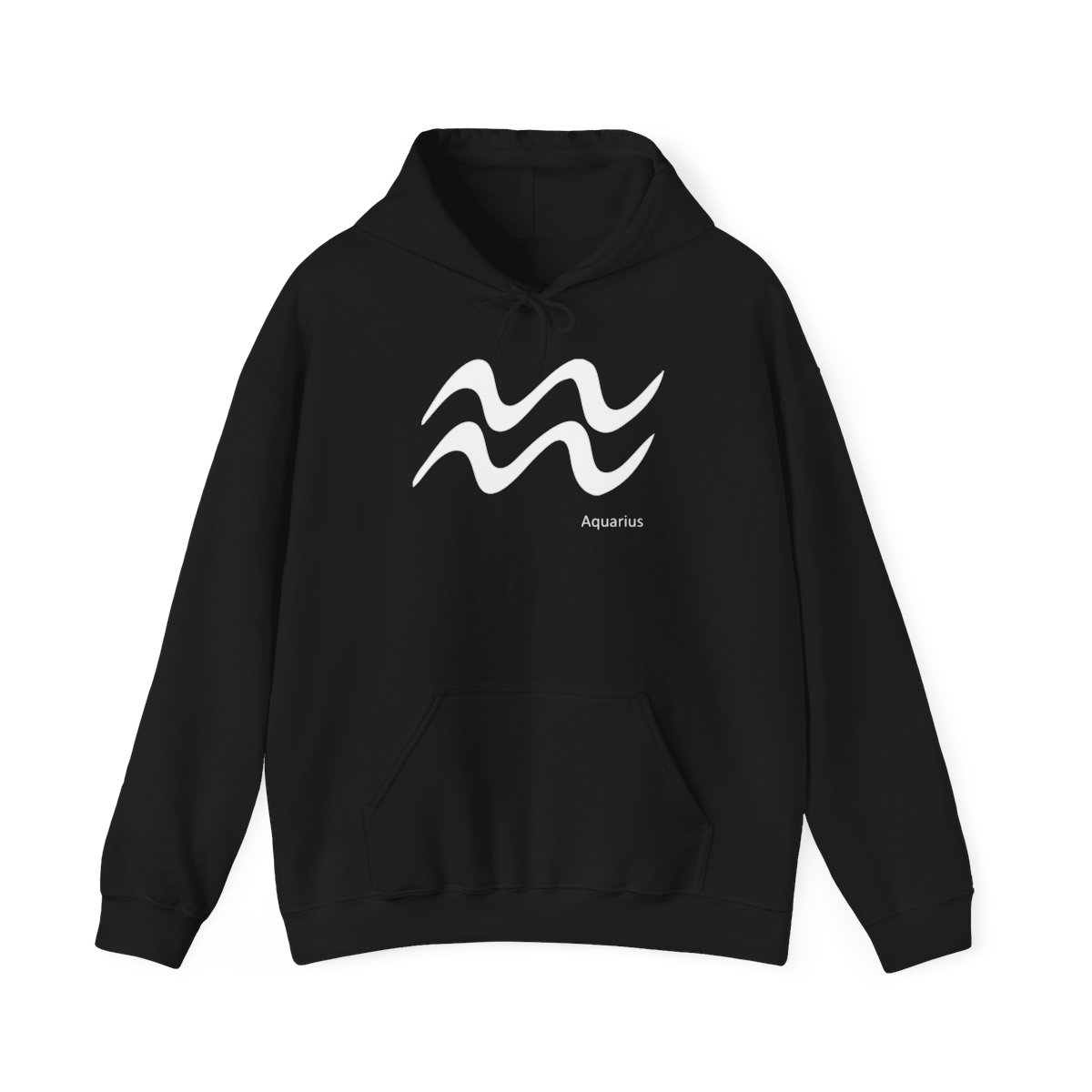 Unisex Aquarius Wht Hooded Sweatshirt - Image 2